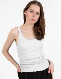 CC HEART POPPY SILK TOP - WHITE - COSTER COPENHAGEN / CC HEART