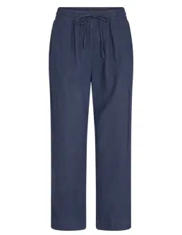 FREEQUENT LAVA ANKEL BUKSER - NAVY BLAZER - Hør styles