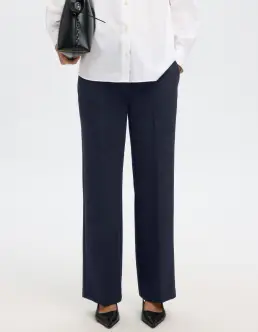 SELECTED RITA MW WIDE BUKSER - DARK SAPPHIRE - Bukser