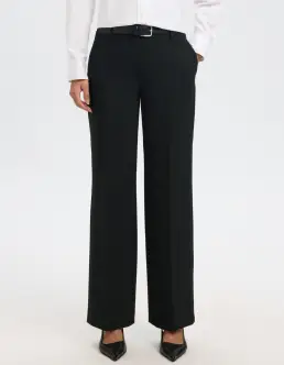 SELECTED RITA MW WIDE BUKSER - BLACK - Bukser