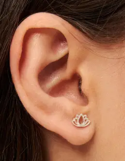 LULU COPENHAGEN LOTUS ØRERING - SILVER - 