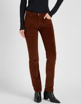 LEE MARION STRAIGHT CORDUROY BUKSER - LUXE BROWN - MÆRKER