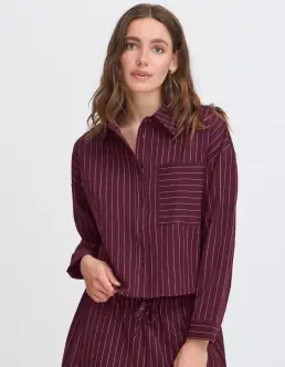 ICHI TRINE SKJORTE - PORT ROYALE - UDSALG