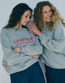 LA ROUGE HENRIETTE SWEATSHIRT - GREY MELANGE - Sweatshirt