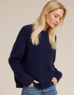 SIBIN LINNEBJERG FIE STRIK - NAVY - Strik