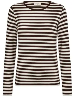 FREEQUENT LIANA TEE - COFFEE BEAN W. STAR OFF-WHITE - FREEQUENT