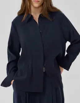 MY ESSENTIAL WARDROBE MINDY SKJORTE - DARK SAPPHIRE BLUE - Bluser & Skjorter