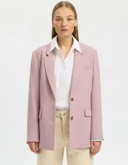 SELECTED RITA LS KLASSISK BLAZER - BLEACHED MAUVE - Blazere