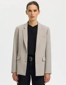 SELECTED RITA LS KLASSISK BLAZER - ISLAND FOSSIL - Blazere