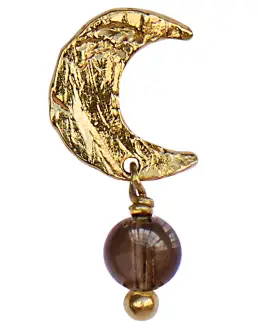 STINE A PETIT CLAIRE DE LUNE MOCHA ØRERING - GOLD - Øreringe