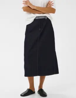 INWEAR DEIRDRA DENIM NEDERDEL - DARK BLUE DENIM - Nederdele