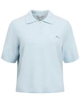 OBJECT DEBBIE STRIKKET POLO - WINTER SKY - Strik