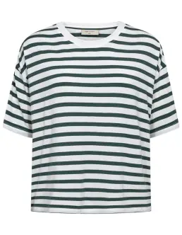 FREEQUENT PRELA T-SHIRT - STAR OFF-WHITE W. DARK FOREST - Nyheder