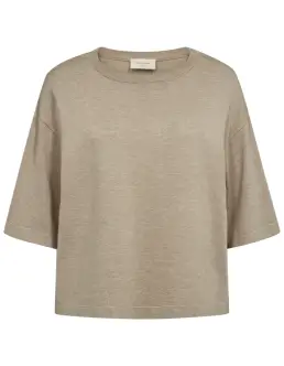 FREEQUENT CONNY PULLOVER - SILVER MINK MELANGE - Nyheder