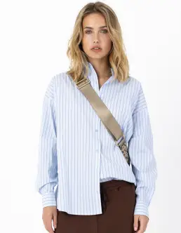 COSTER COPENHAGEN KLASSISK SKJORTE - BLUE STRIPES - Workwear Essentials