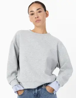 COSTER COPENHAGEN SWEATSHIRT W. SLEEVE DETAILS - GREY MELANGE - Sweatshirt