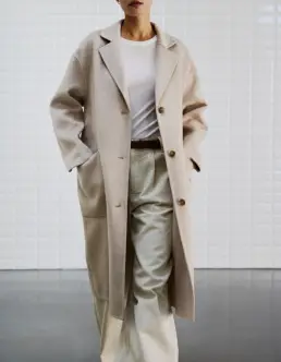 WITH BLACK CELINE FRAKKE - TAUPE MELANGE - Jakker & Frakker