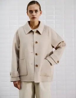 WITH BLACK LUCIA ULDJAKKE - TAUPE - Jakker & Frakker