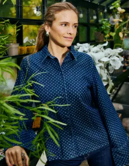 FREEQUENT RINNA SKJORTE - DARK BLUE DENIM - FREEQUENT