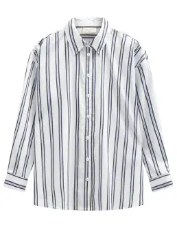 FREEQUENT FINA SKJORTE  - STAR OFF-WHITE W. NAVY BLAZER - Workwear Essentials