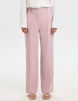 SELECTED RITA MW WIDE BUKSER - BLEACHED MAUVE - Bukser