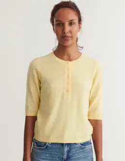 BASIC APPAREL SELEM GRANDDAD TEE - SUNLIGHT - BASIC APPAREL