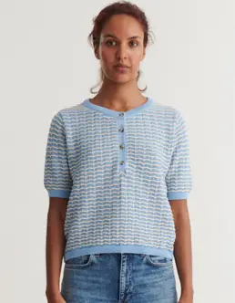 BASIC APPAREL CASHI GRANDDAD PULLOVER - DUTCH CANAL/BIRCH - BASIC APPAREL