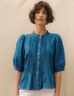 PART TWO ALESIA SKJORTE - MEDIUM BLUE DENIM - 