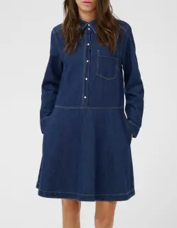 PART TWO AUGUSTINE DENIMKJOLE - DARK BLUE DENIM - 