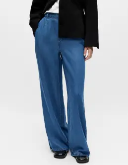 OBJECT FRAME LISA MW WIDE BUKSER - MEDIUM BLUE DENIM - 