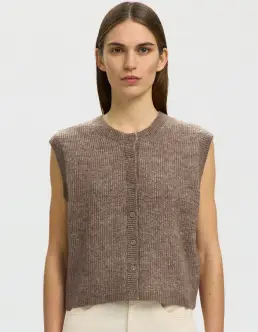 SELECTED LULU VEST - CHOCOLATE CHIP - 