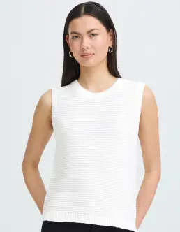 ICHI DOTTIES STRIK VEST - CLOUD DANCER - 